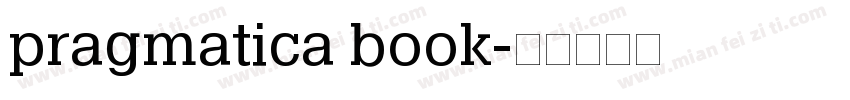 pragmatica book字体转换